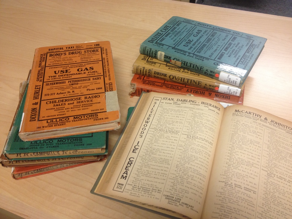 Peterborough's digitized collection of directories contains listings of residents and their addresses, businesses and farmers, government, town officers, schools, societies, churches, and post offices. Photo courtesy of the City of Peterborough, Ontario.